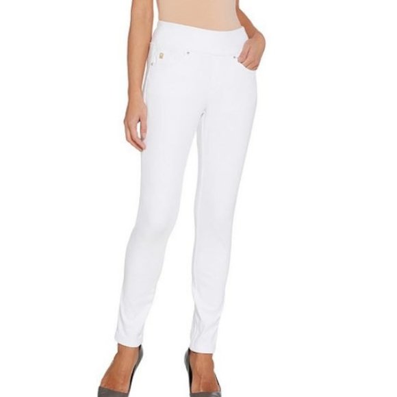 petite white jeggings
